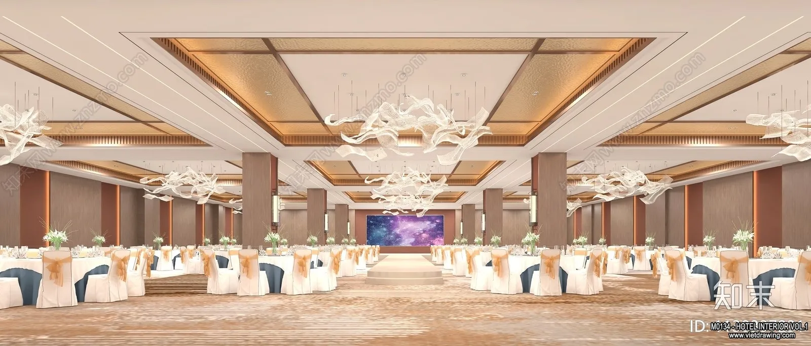 Hotel - Hall - 3D Interior Scene - 3D Models - 009