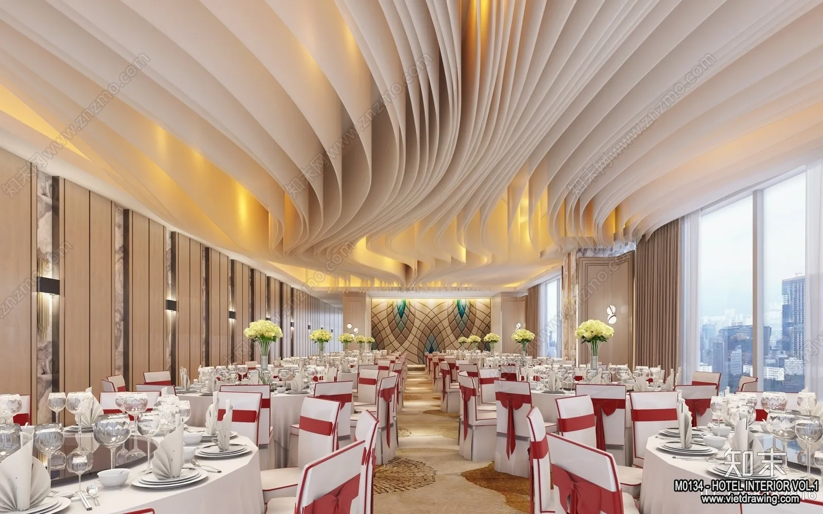 Hotel - Hall - 3D Interior Scene - 3D Models - 014