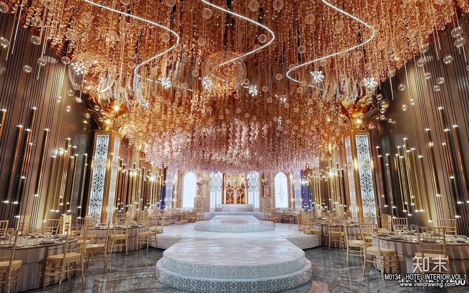 Hotel - Hall - 3D Interior Scene - 3D Models - 016