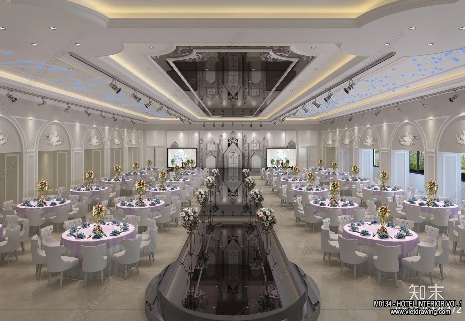 Hotel - Hall - 3D Interior Scene - 3D Models - 017