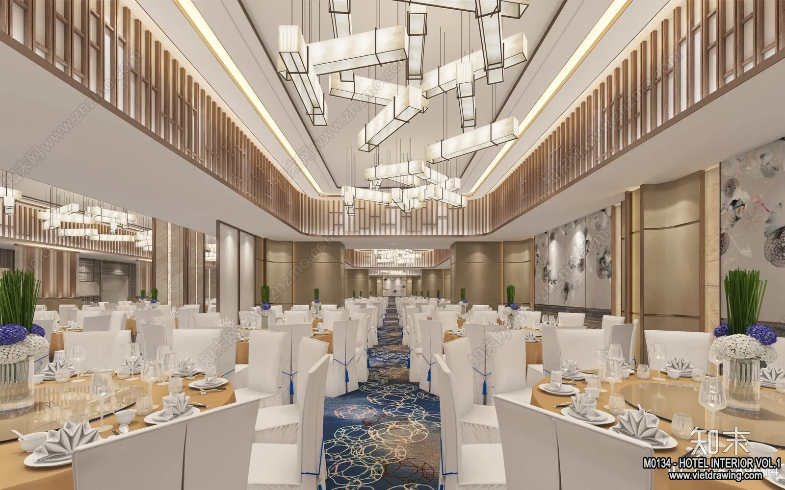 Hotel - Hall - 3D Interior Scene - 3D Models - 018