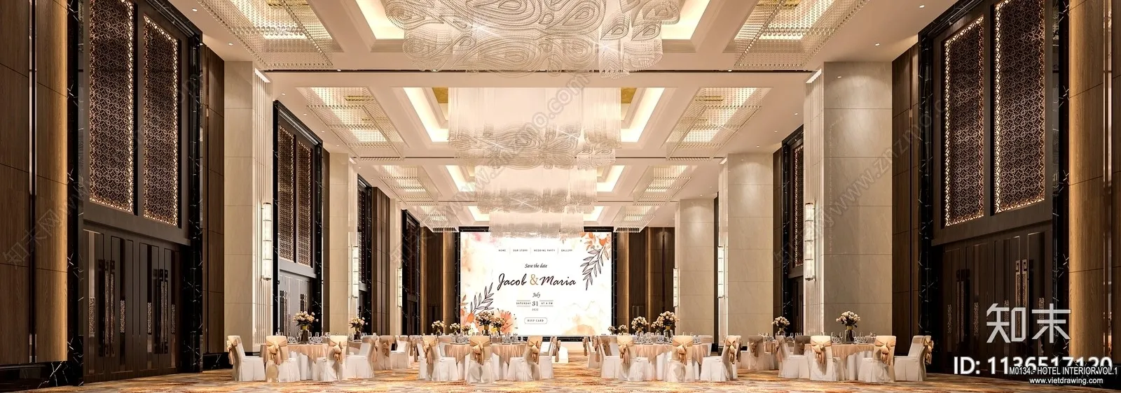 Hotel - Hall - 3D Interior Scene - 3D Models - 019