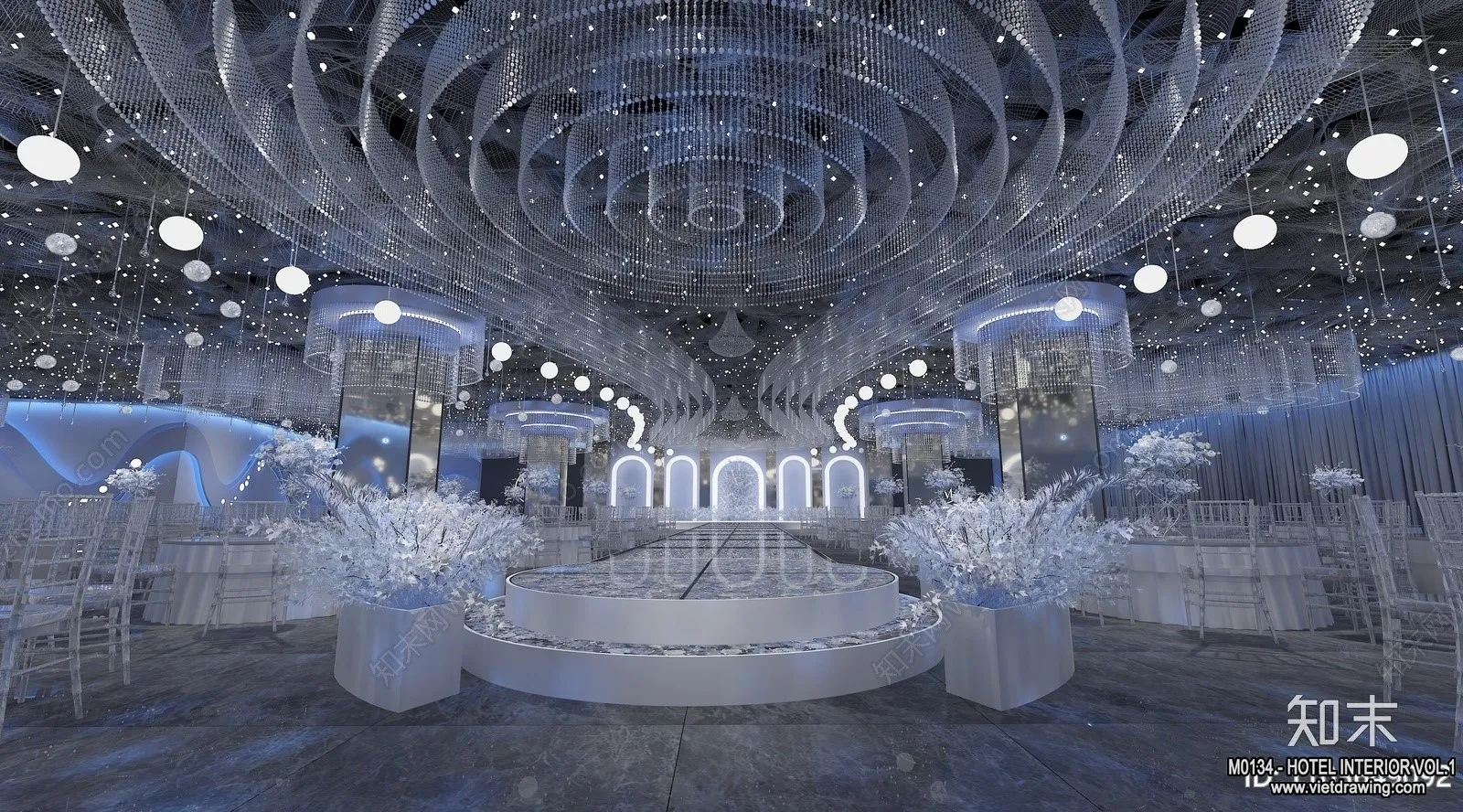 Hotel - Hall - 3D Interior Scene - 3D Models - 025