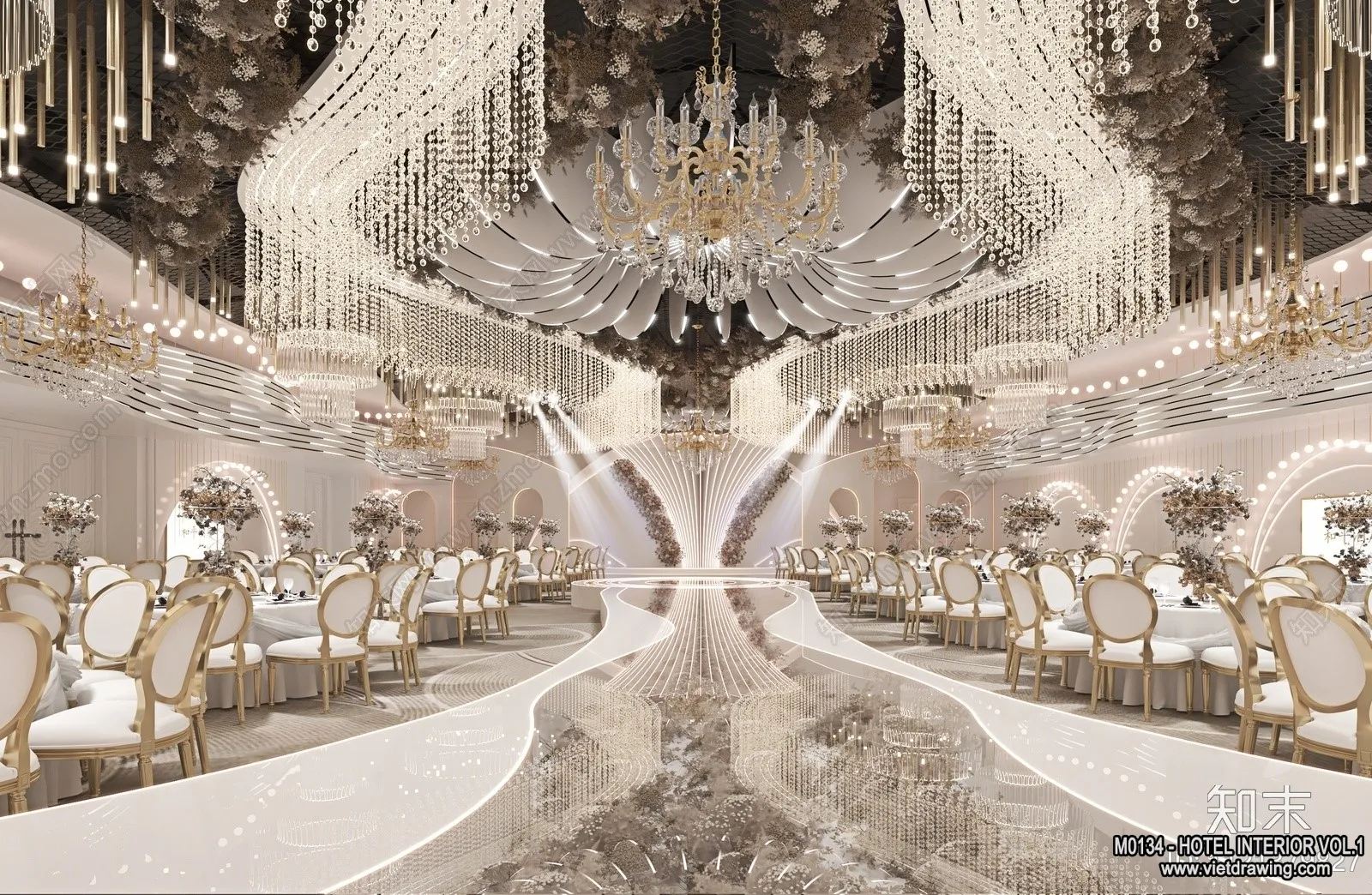 Hotel - Hall - 3D Interior Scene - 3D Models - 027