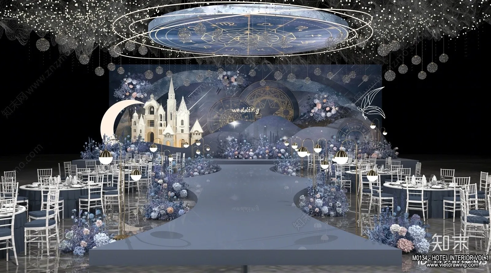 Hotel - Hall - 3D Interior Scene - 3D Models - 028