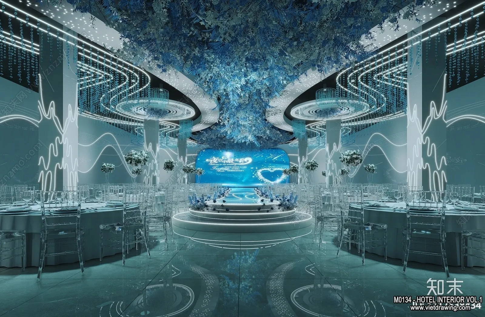 Hotel - Hall - 3D Interior Scene - 3D Models - 032