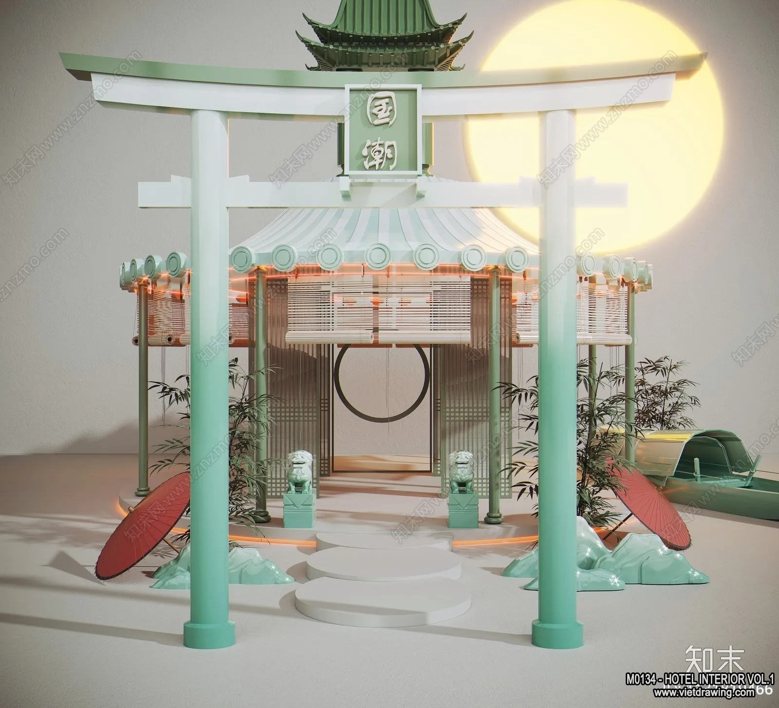 Hotel - Hall - 3D Interior Scene - 3D Models - 036