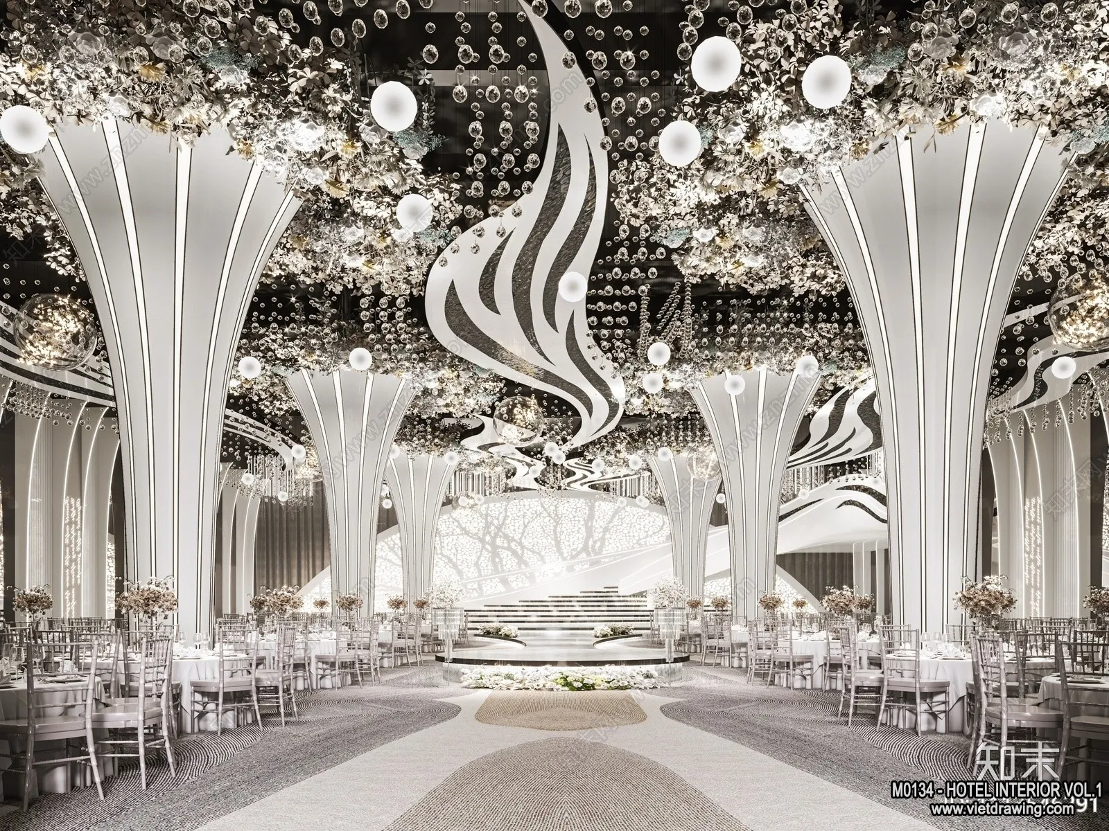 Hotel - Hall - 3D Interior Scene - 3D Models - 037