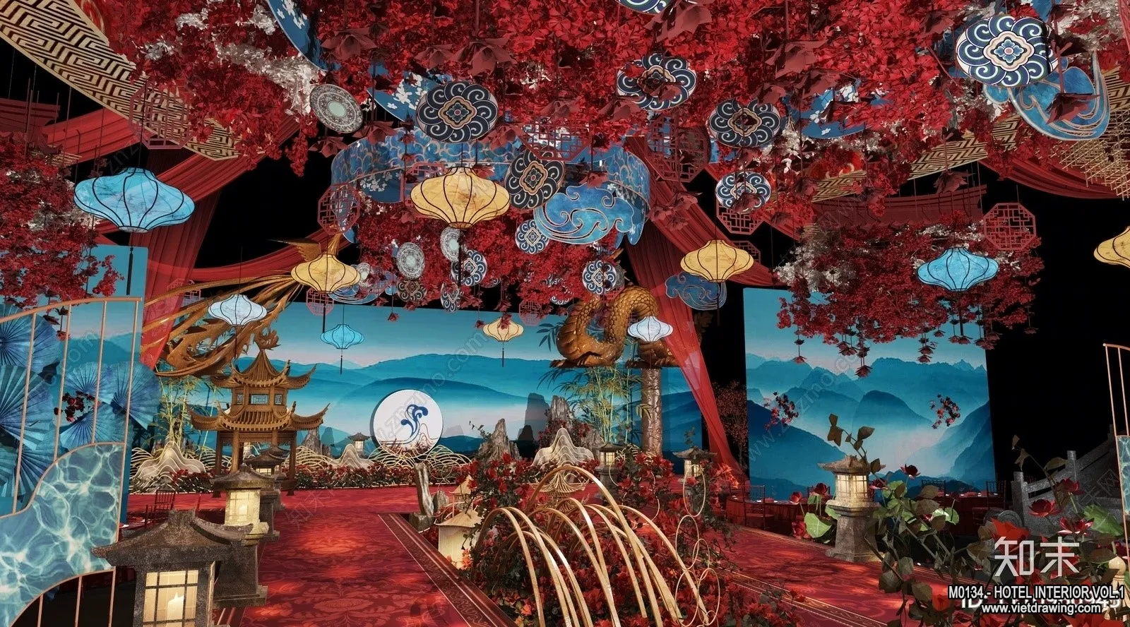 Hotel - Hall - 3D Interior Scene - 3D Models - 041