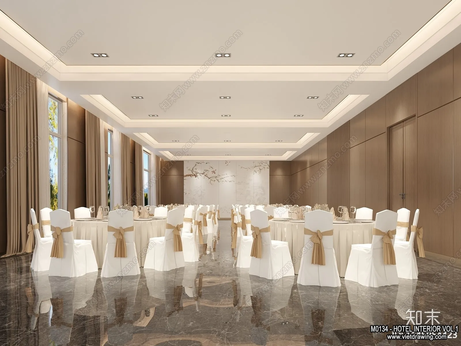 Hotel - Hall - 3D Interior Scene - 3D Models - 045