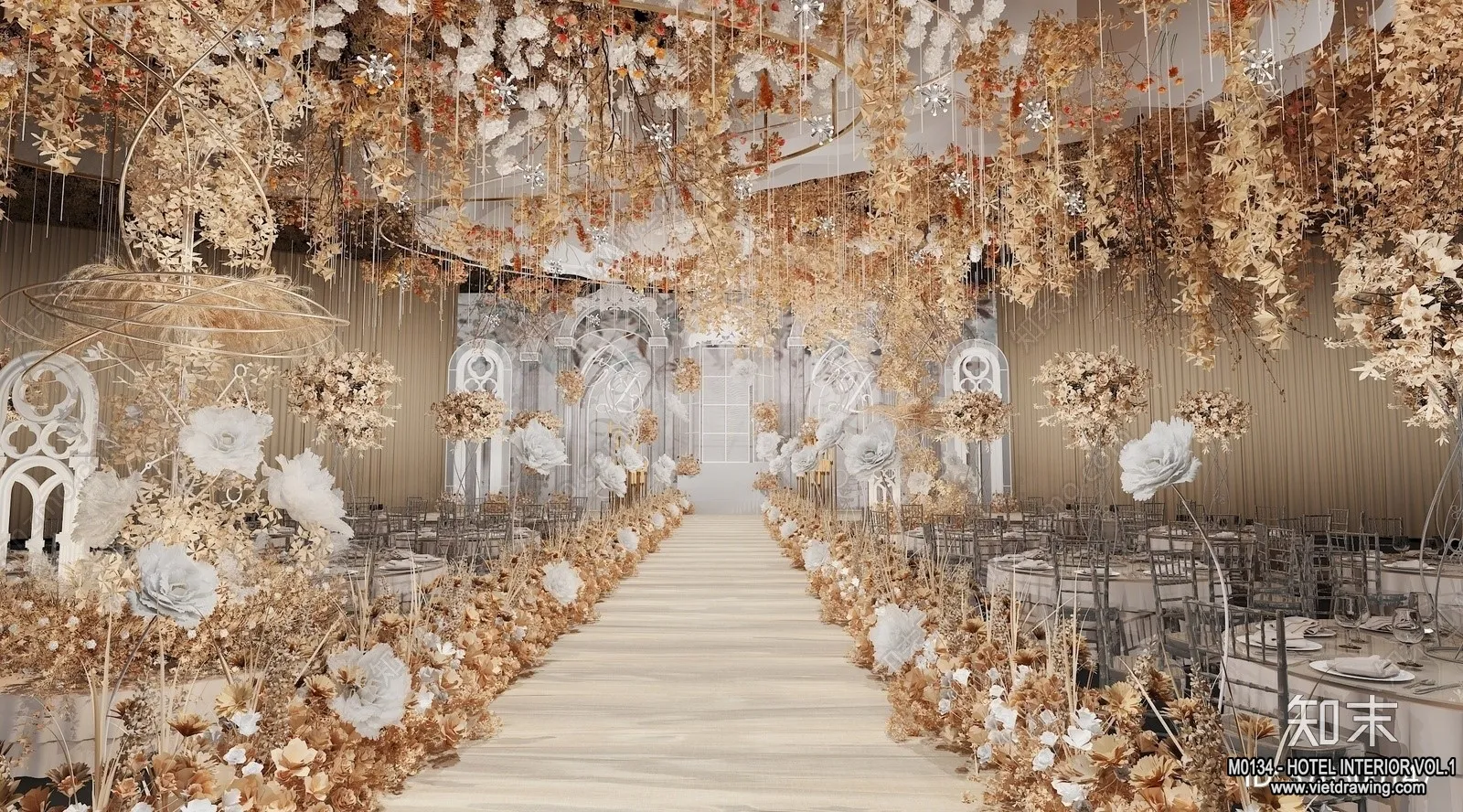 Hotel - Hall - 3D Interior Scene - 3D Models - 048