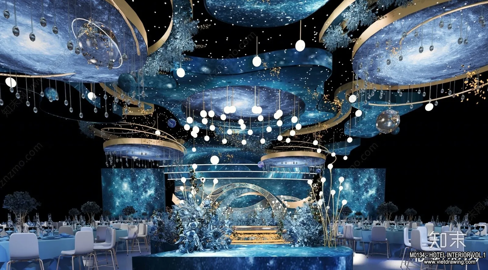 Hotel - Hall - 3D Interior Scene - 3D Models - 049