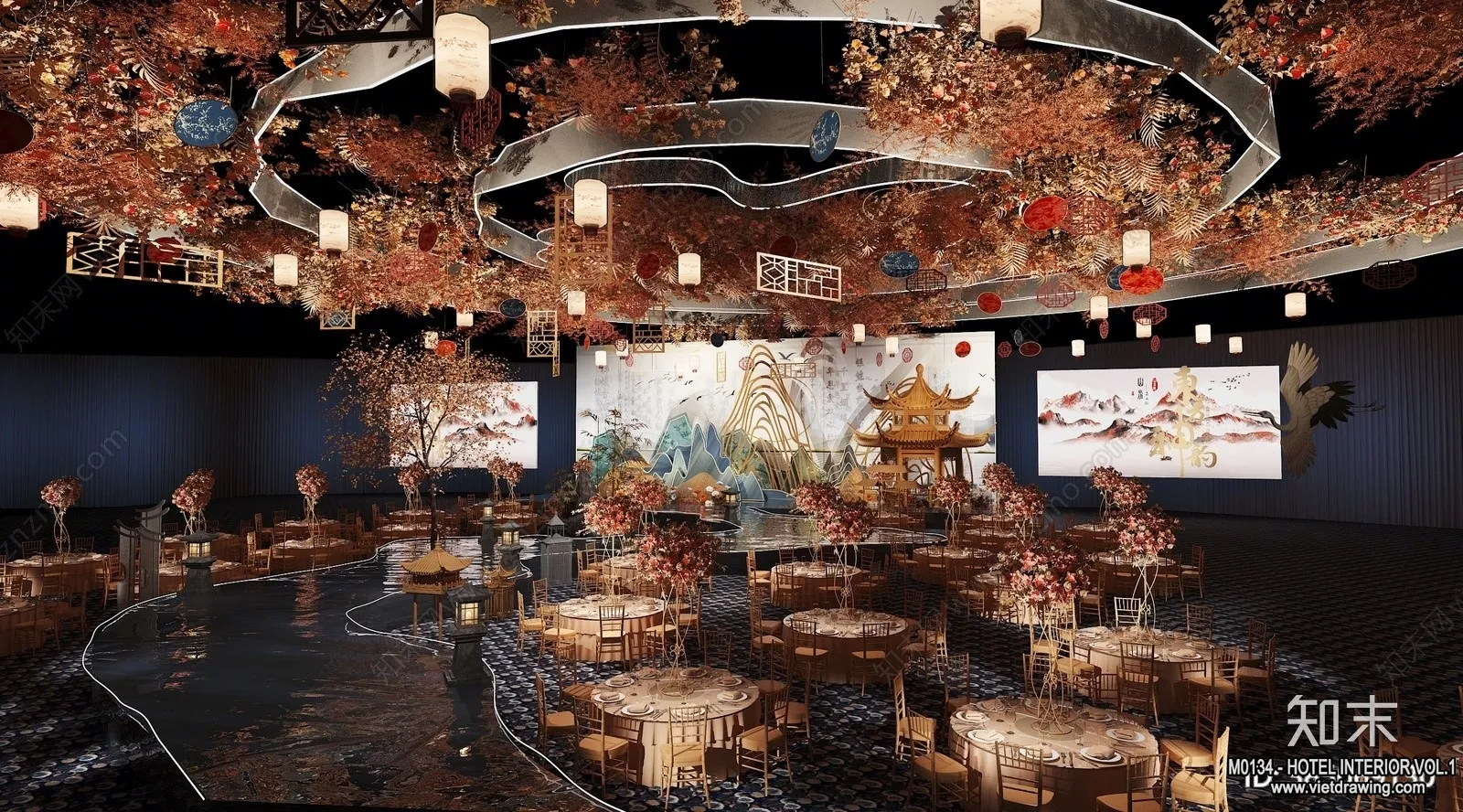 Hotel - Hall - 3D Interior Scene - 3D Models - 052