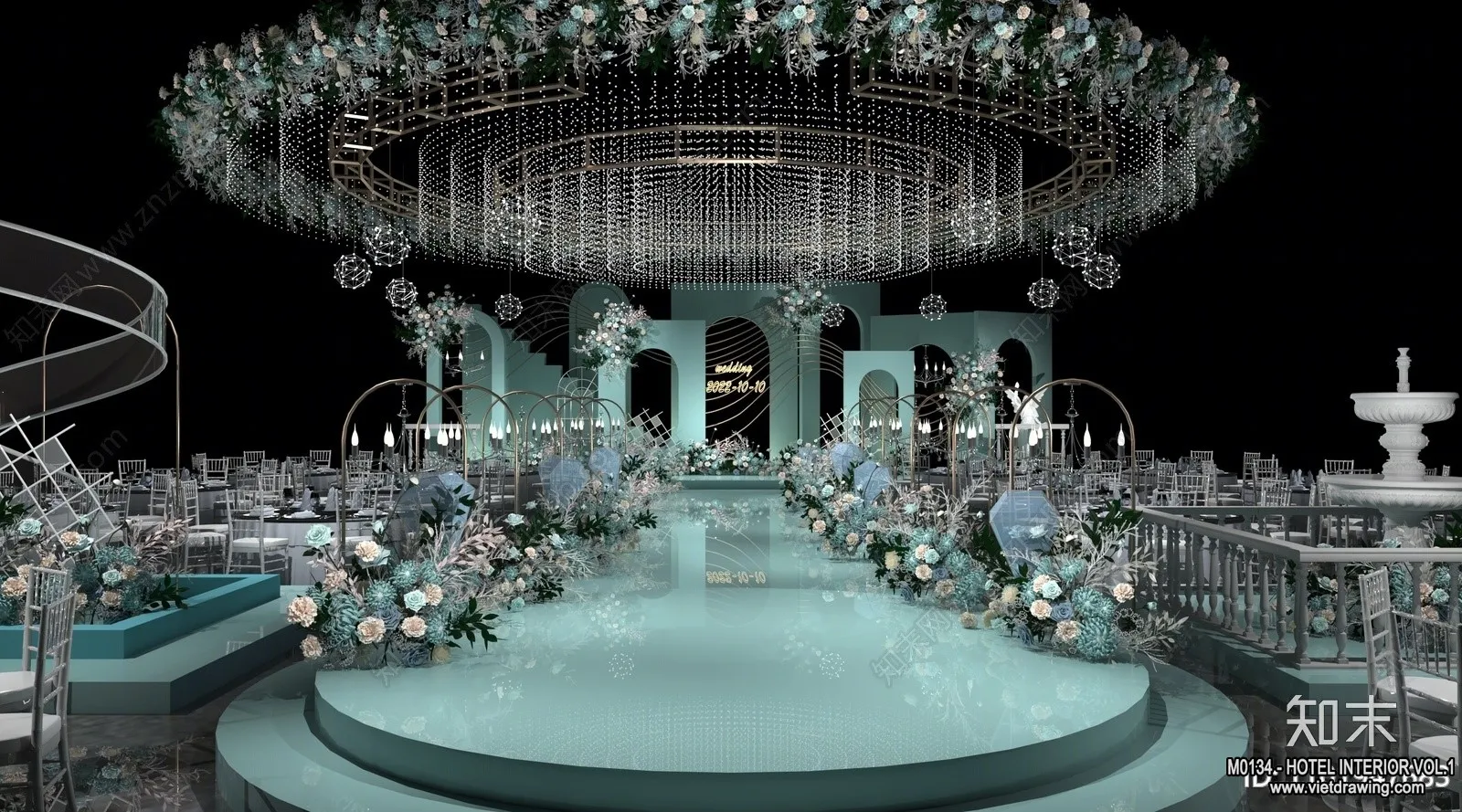 Hotel - Hall - 3D Interior Scene - 3D Models - 053