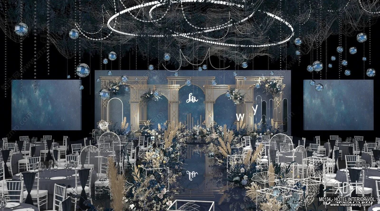 Hotel - Hall - 3D Interior Scene - 3D Models - 057