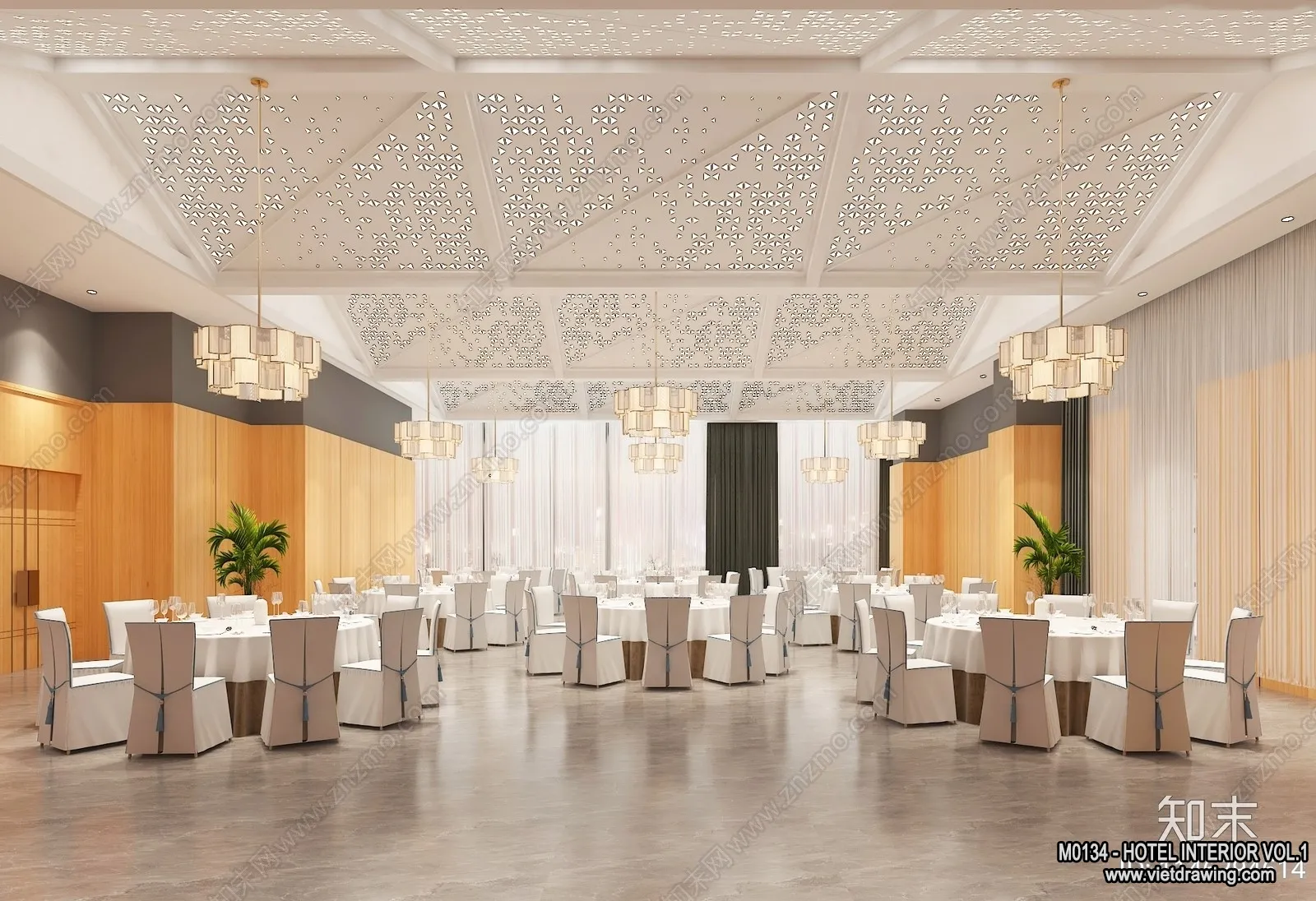Hotel - Hall - 3D Interior Scene - 3D Models - 064