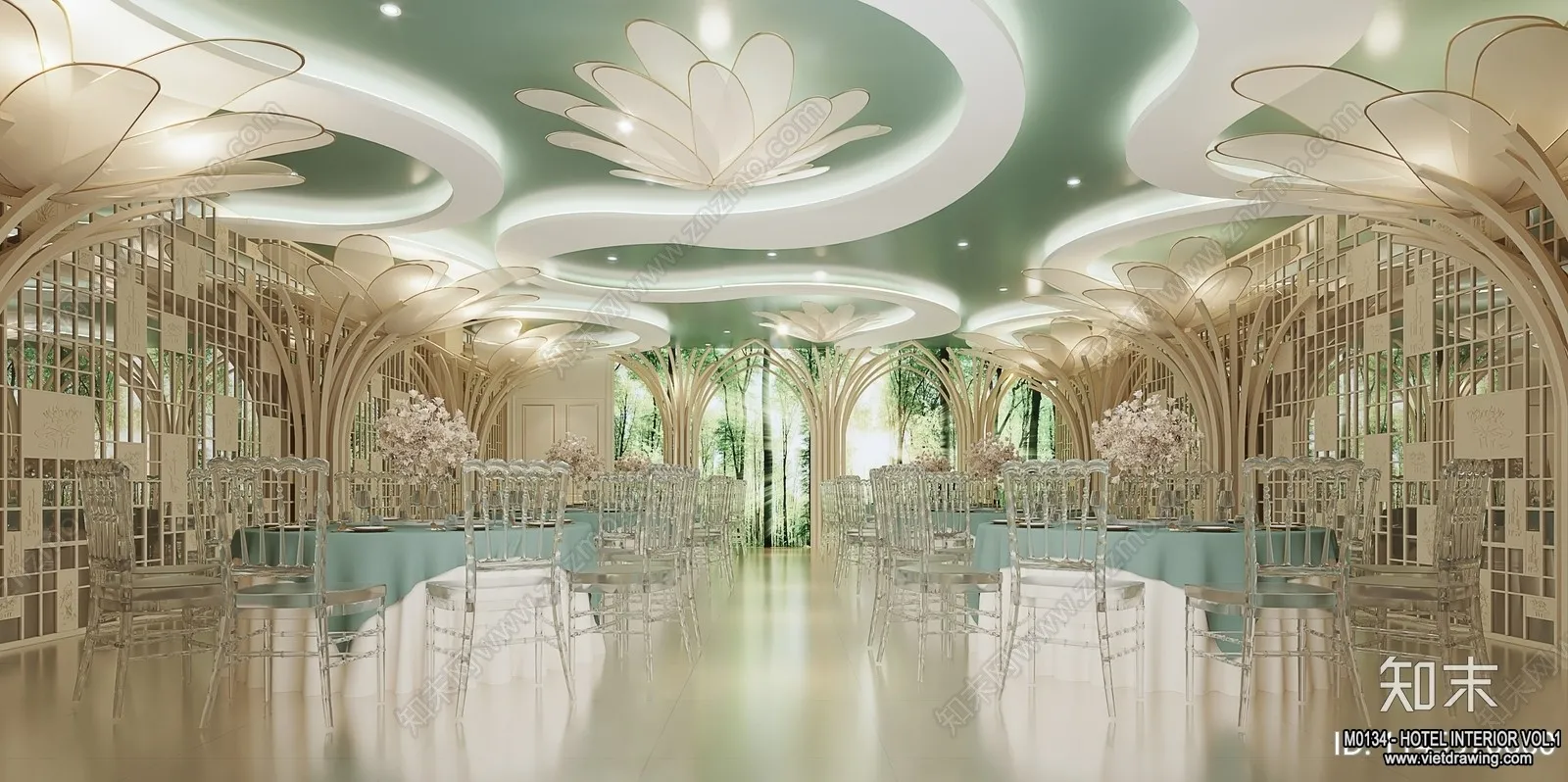 Hotel - Hall - 3D Interior Scene - 3D Models - 065