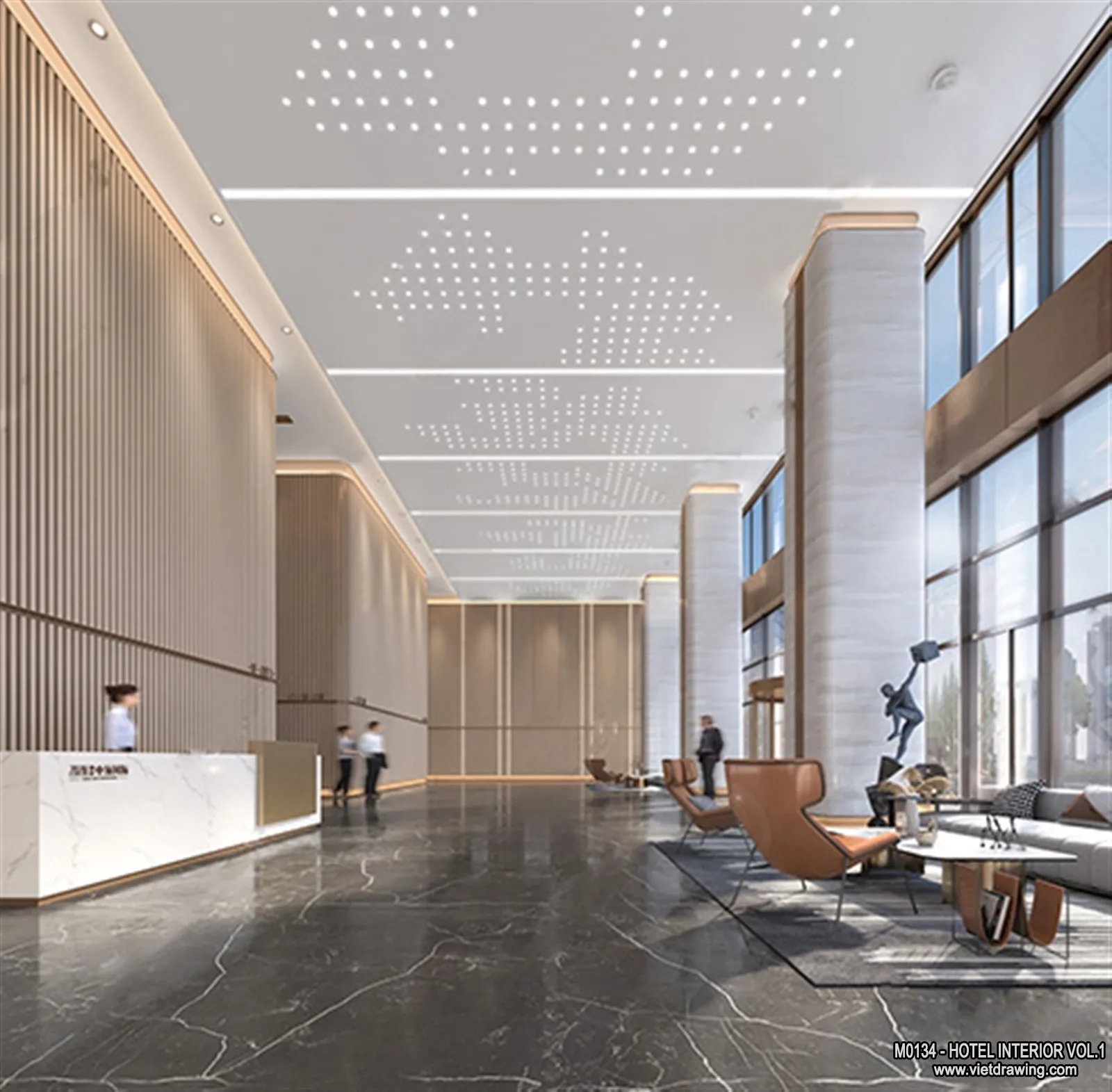 Hotel - Lobby - 3D Interior Scene - 3D Models - 409