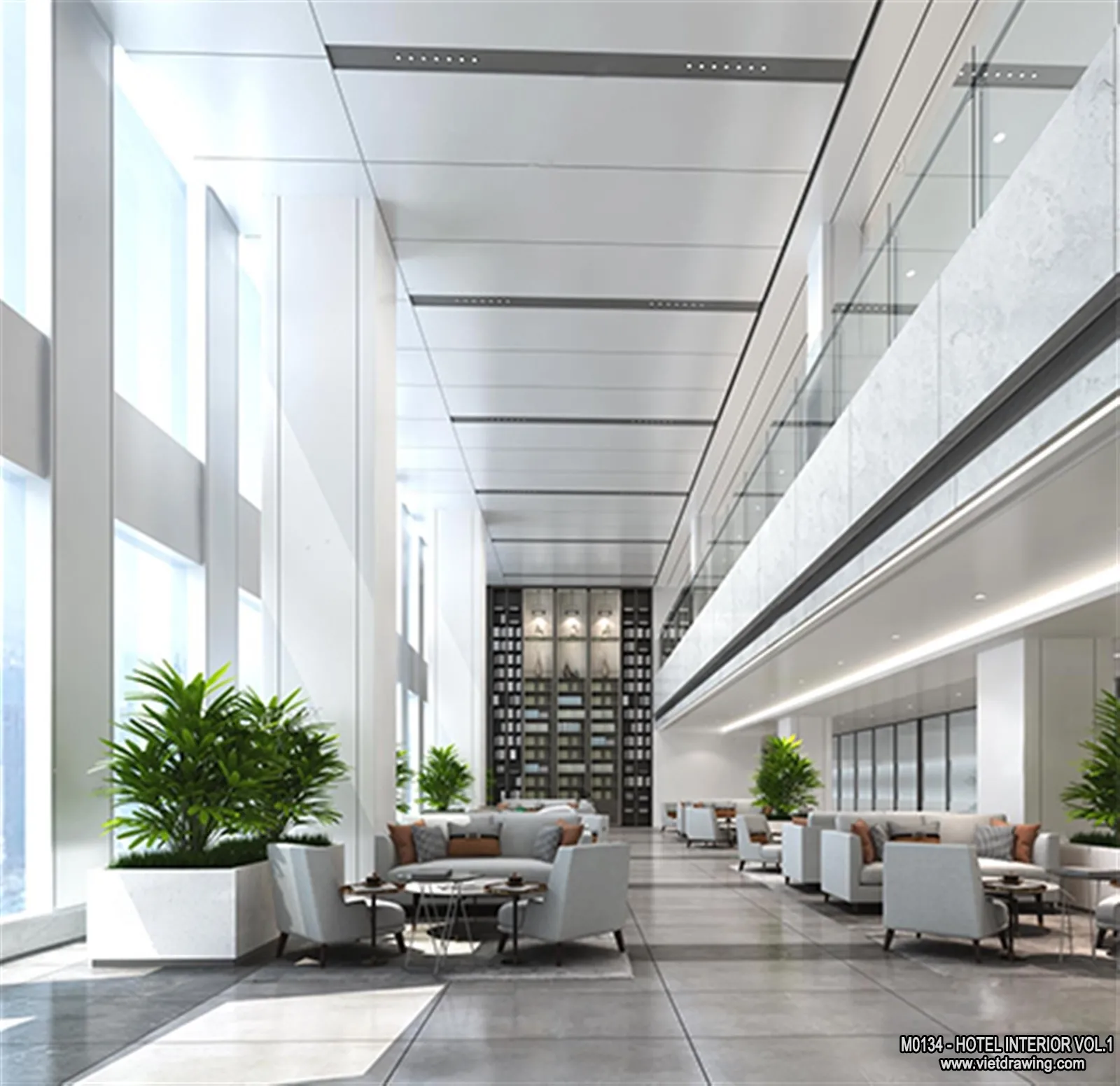 Hotel - Lobby - 3D Interior Scene - 3D Models - 411