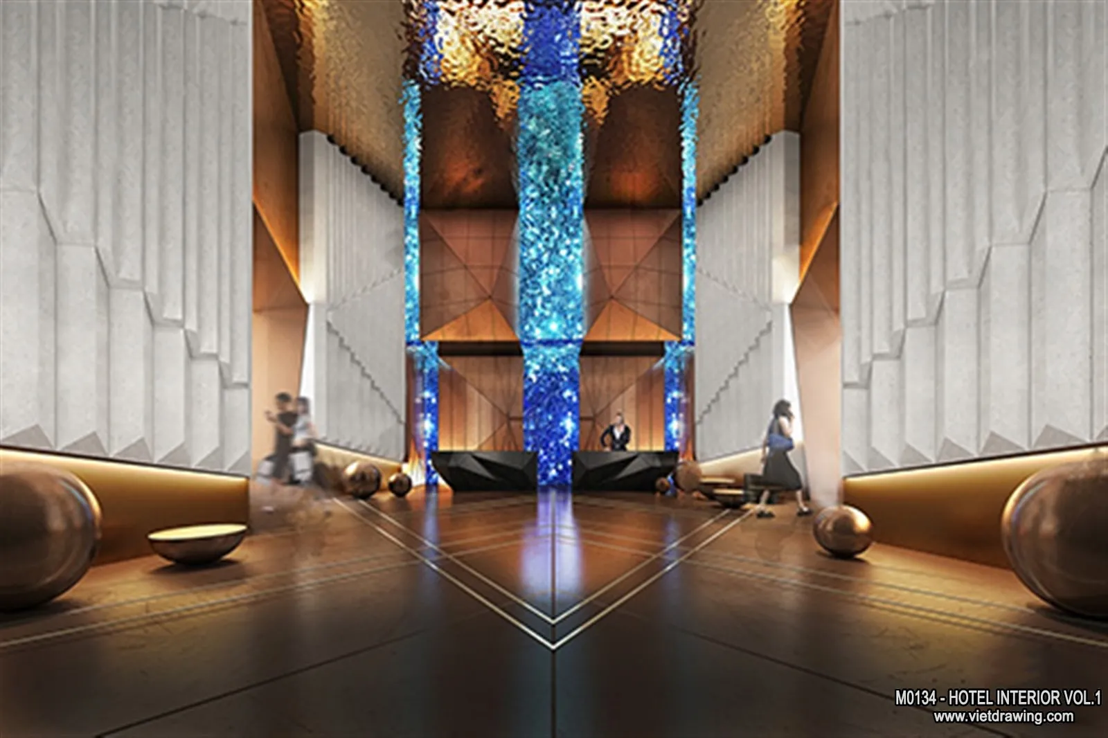 Hotel - Lobby - 3D Interior Scene - 3D Models - 414