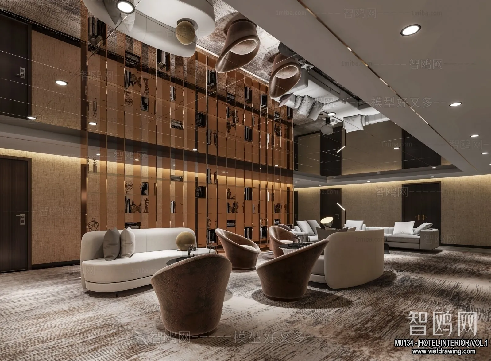 Hotel - Lobby - 3D Interior Scene - 3D Models - 417