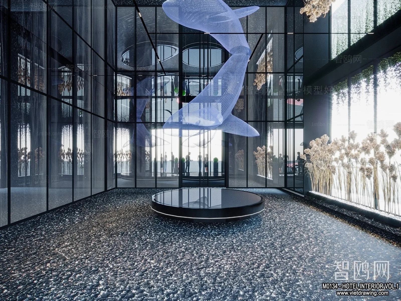 Hotel - Lobby - 3D Interior Scene - 3D Models - 426