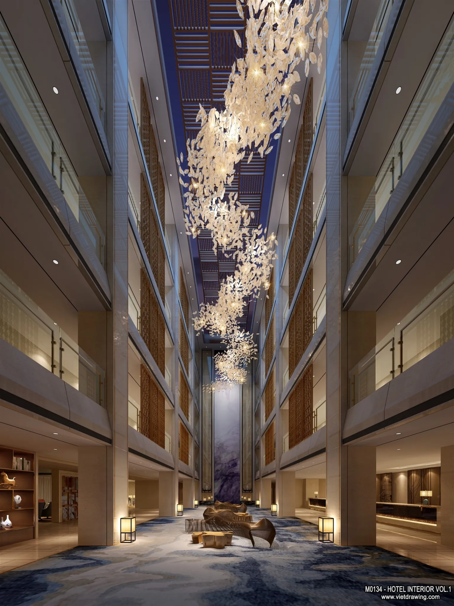 Hotel - Lobby - 3D Interior Scene - 3D Models - 492