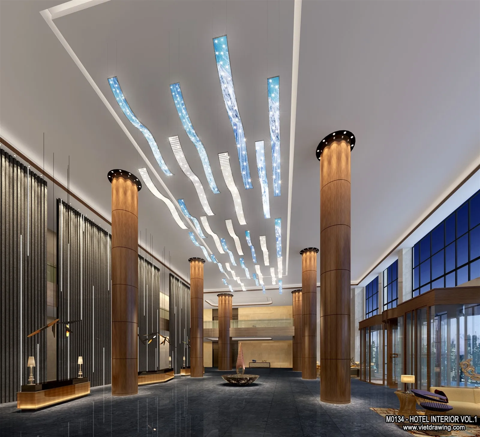 Hotel - Lobby - 3D Interior Scene - 3D Models - 497