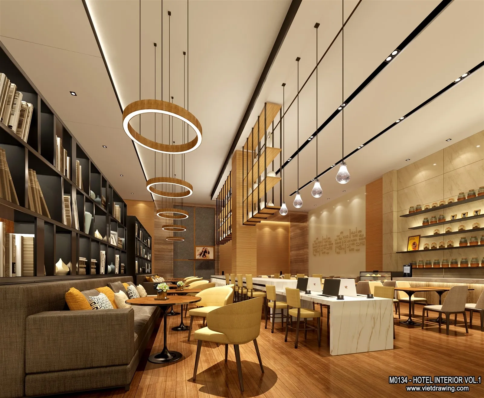 Hotel - Lobby - 3D Interior Scene - 3D Models - 498