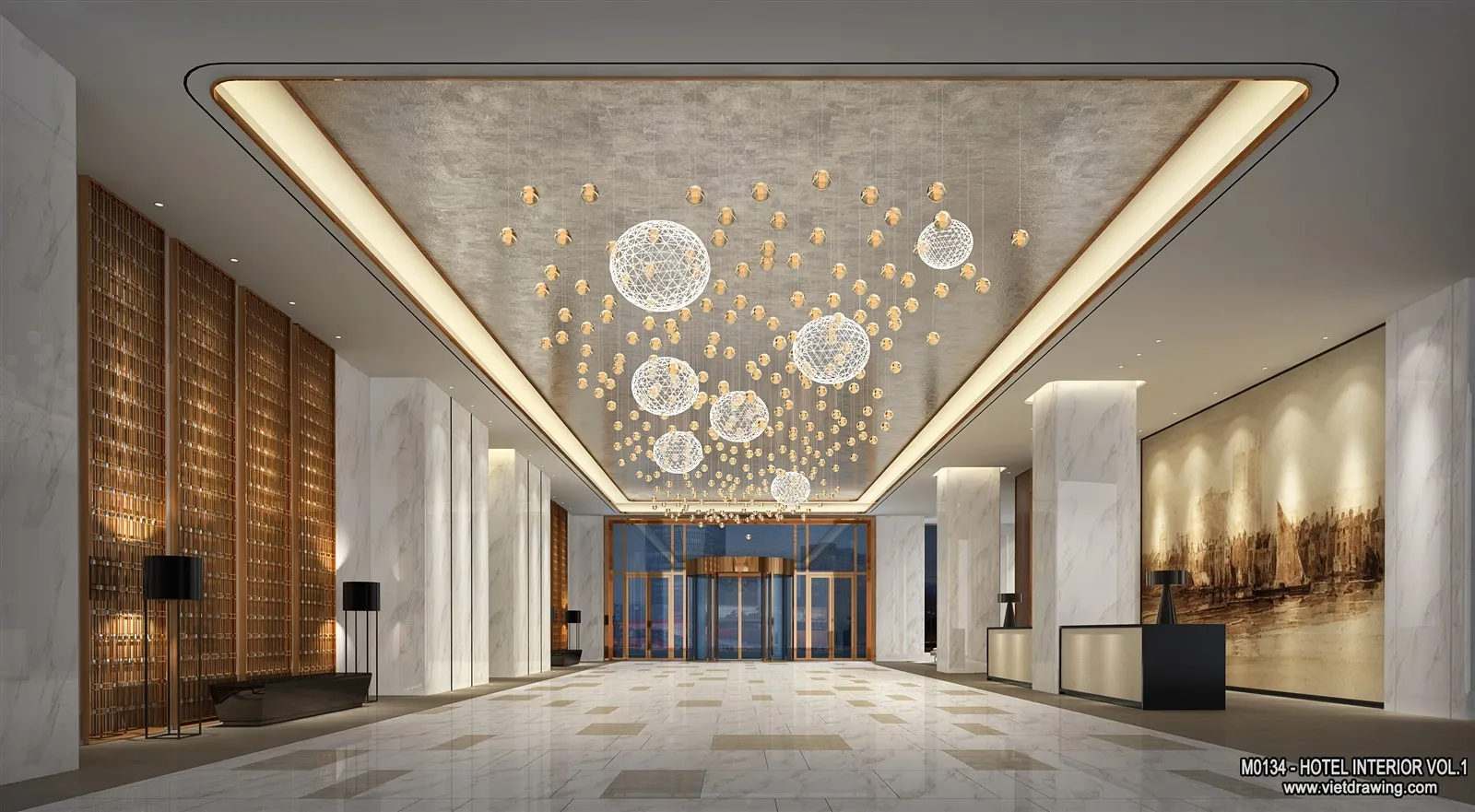 Hotel - Lobby - 3D Interior Scene - 3D Models - 505