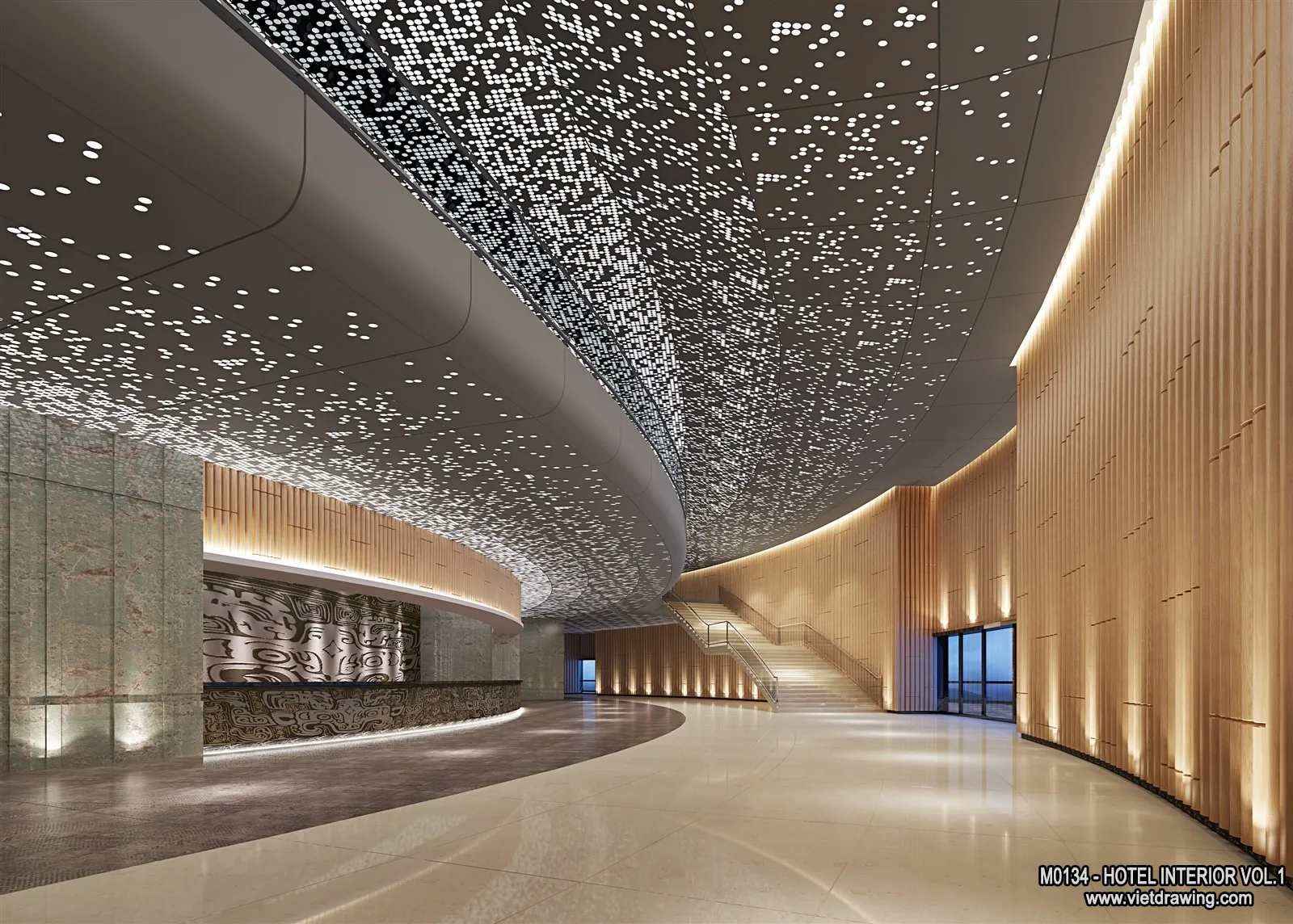 Hotel - Lobby - 3D Interior Scene - 3D Models - 515