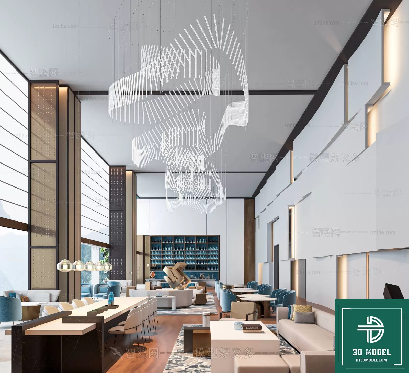 HOTEL LOBBY – 3D SCENES – 3D MODELS – 153
