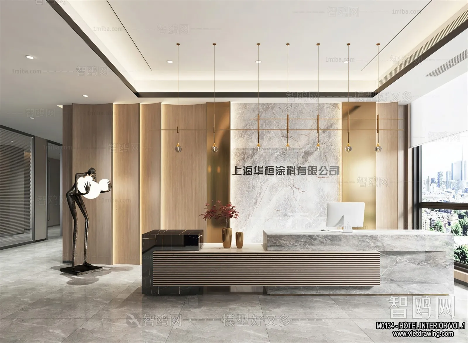 Hotel - Reception - 3D Interior Scene - 3D Models - 317