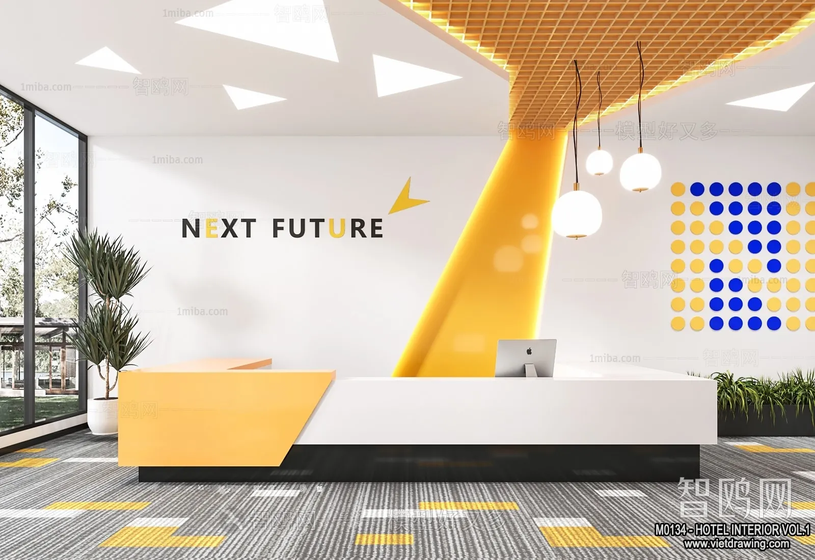 Hotel - Reception - 3D Interior Scene - 3D Models - 318