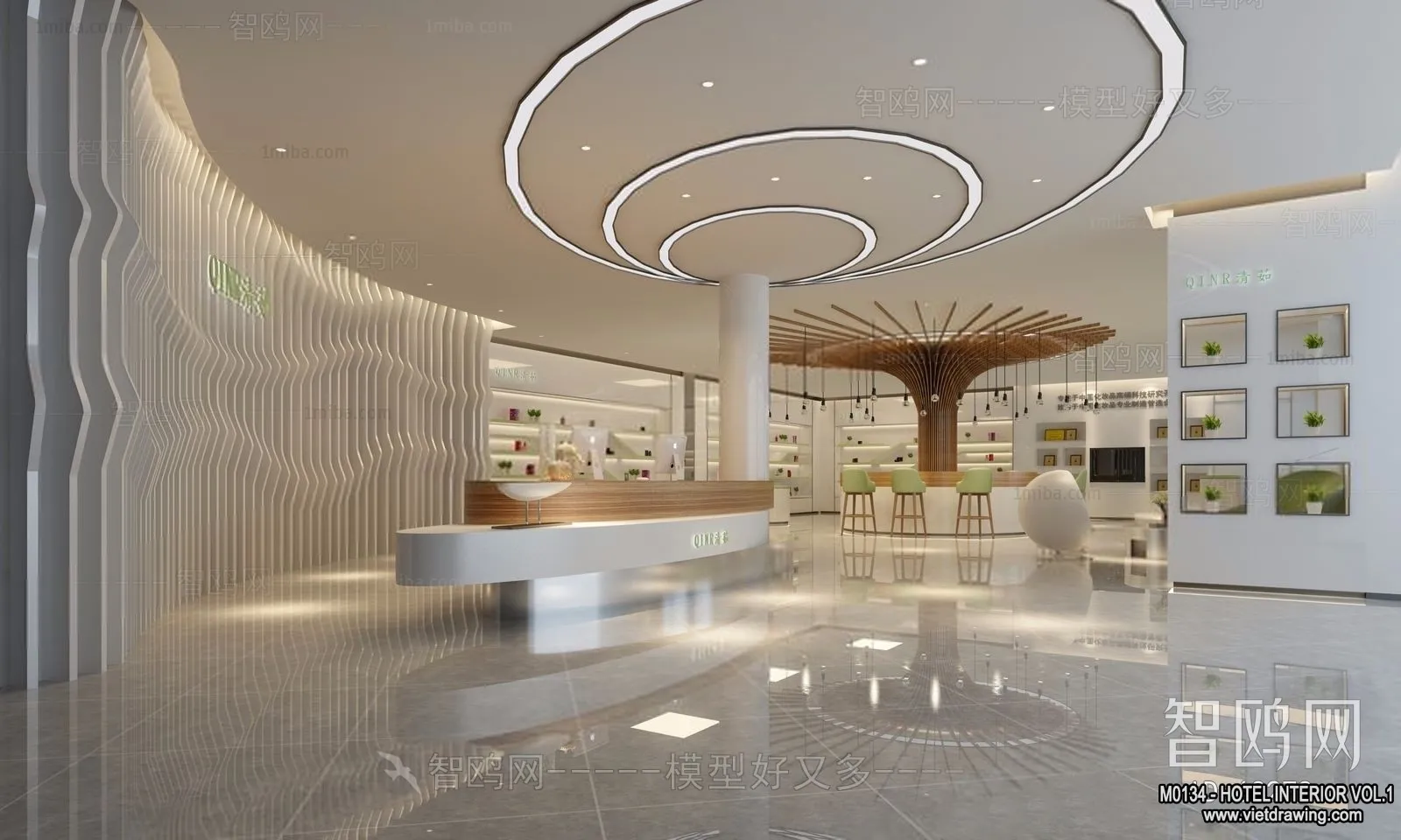 Hotel - Reception - 3D Interior Scene - 3D Models - 324