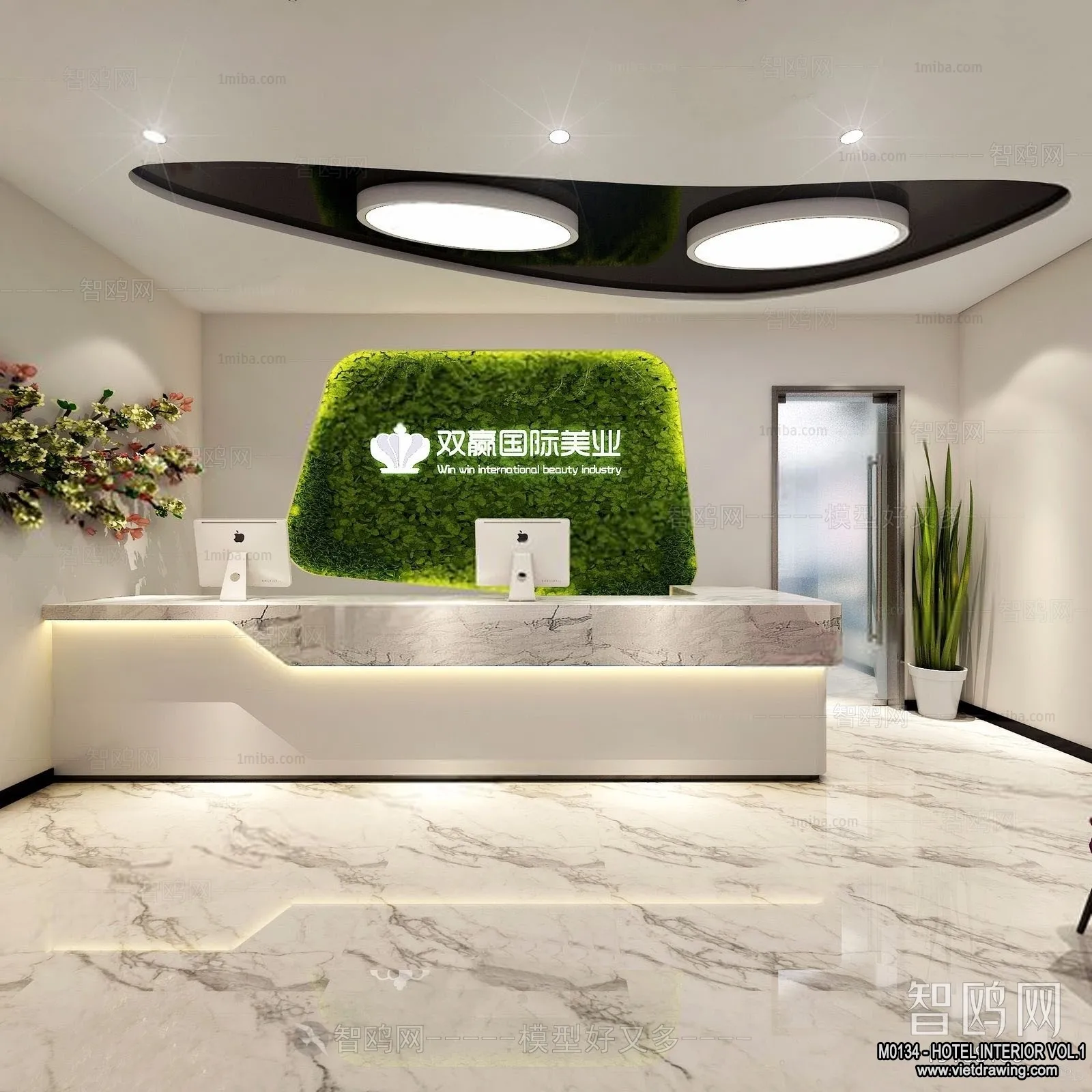 Hotel - Reception - 3D Interior Scene - 3D Models - 325