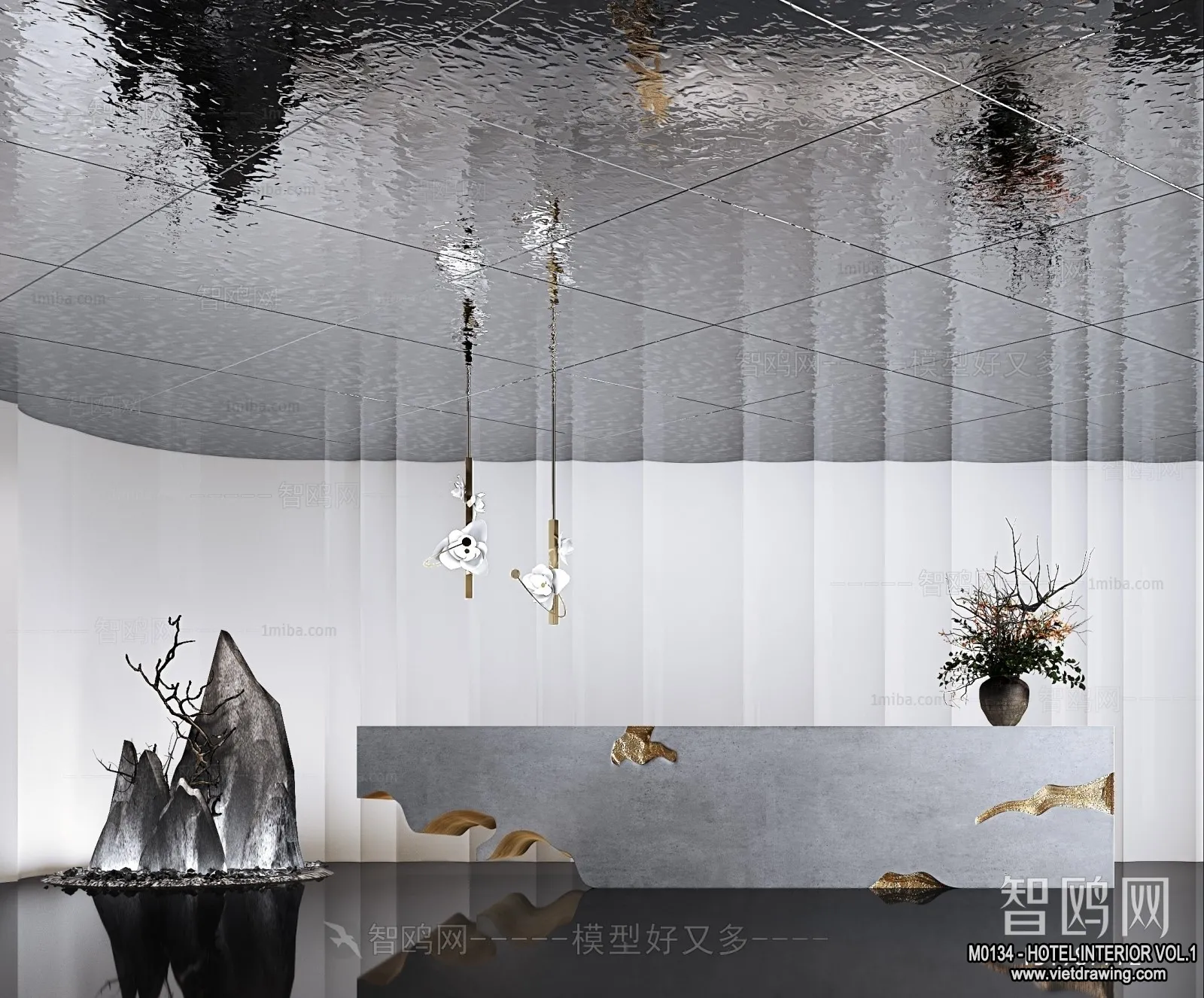 Hotel - Reception - 3D Interior Scene - 3D Models - 341