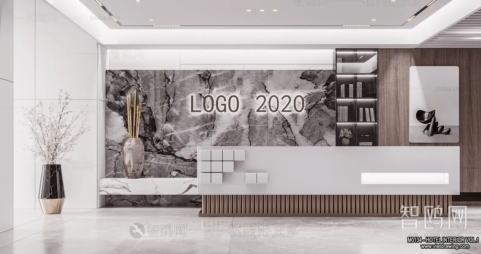 Hotel - Reception - 3D Interior Scene - 3D Models - 346