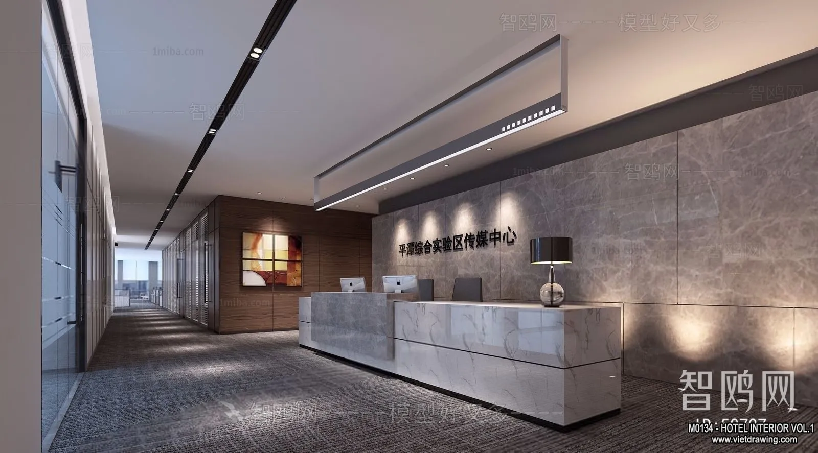 Hotel - Reception - 3D Interior Scene - 3D Models - 347