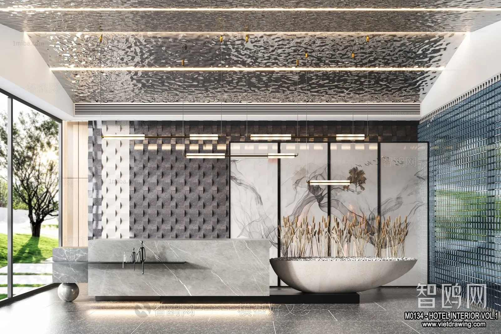 Hotel - Reception - 3D Interior Scene - 3D Models - 349