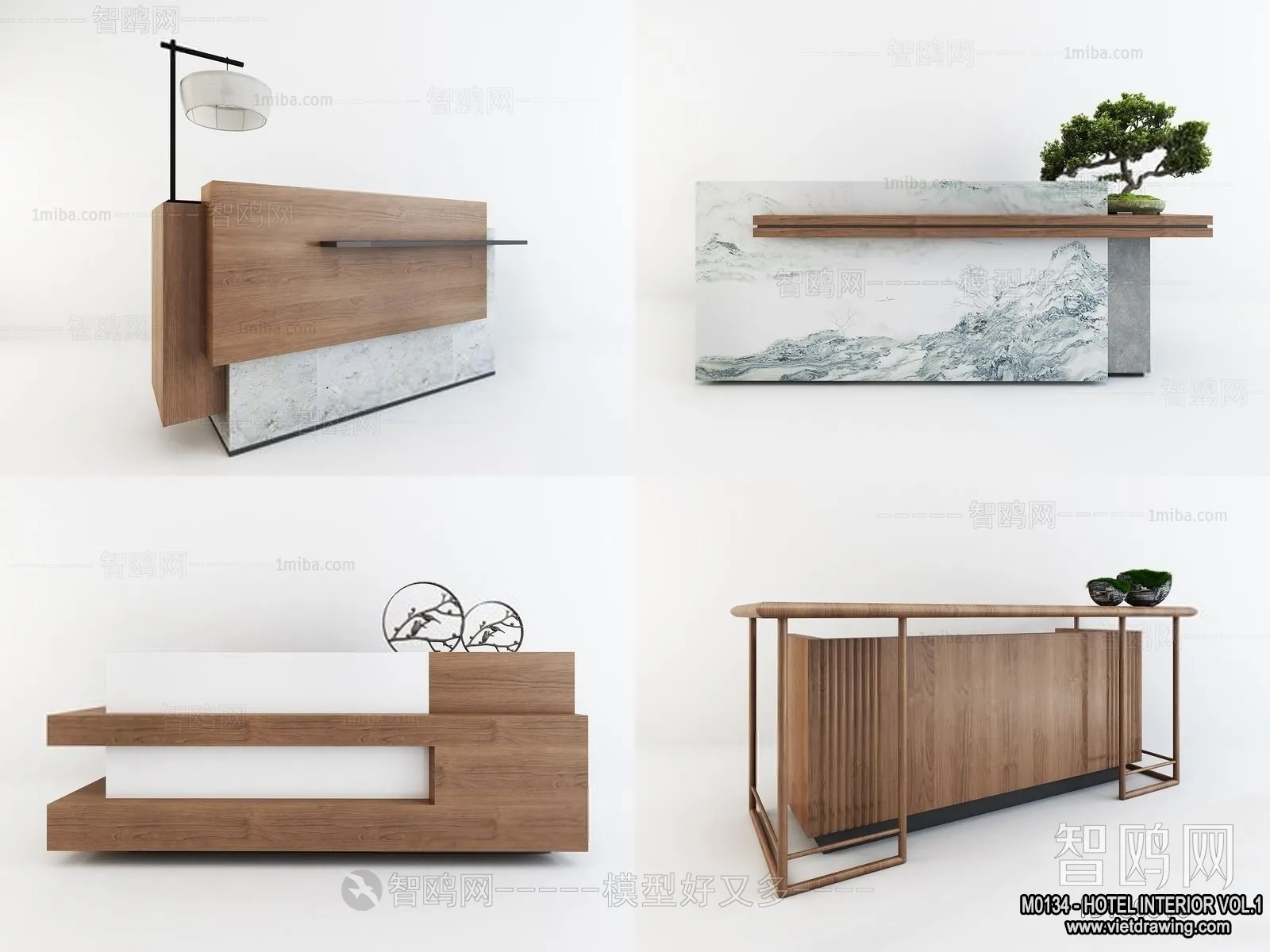 Hotel - Reception - 3D Interior Scene - 3D Models - 353