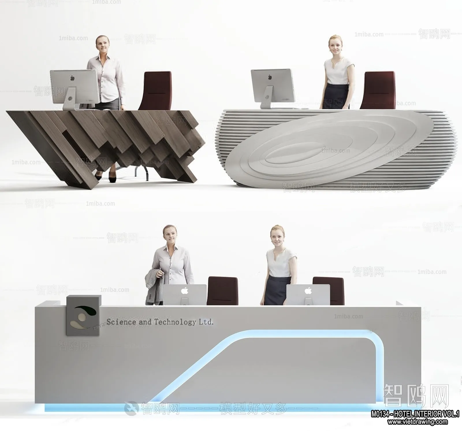 Hotel - Reception - 3D Interior Scene - 3D Models - 356