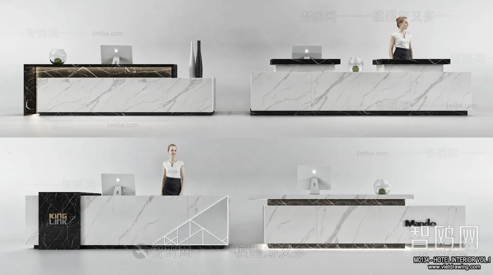 Hotel - Reception - 3D Interior Scene - 3D Models - 357