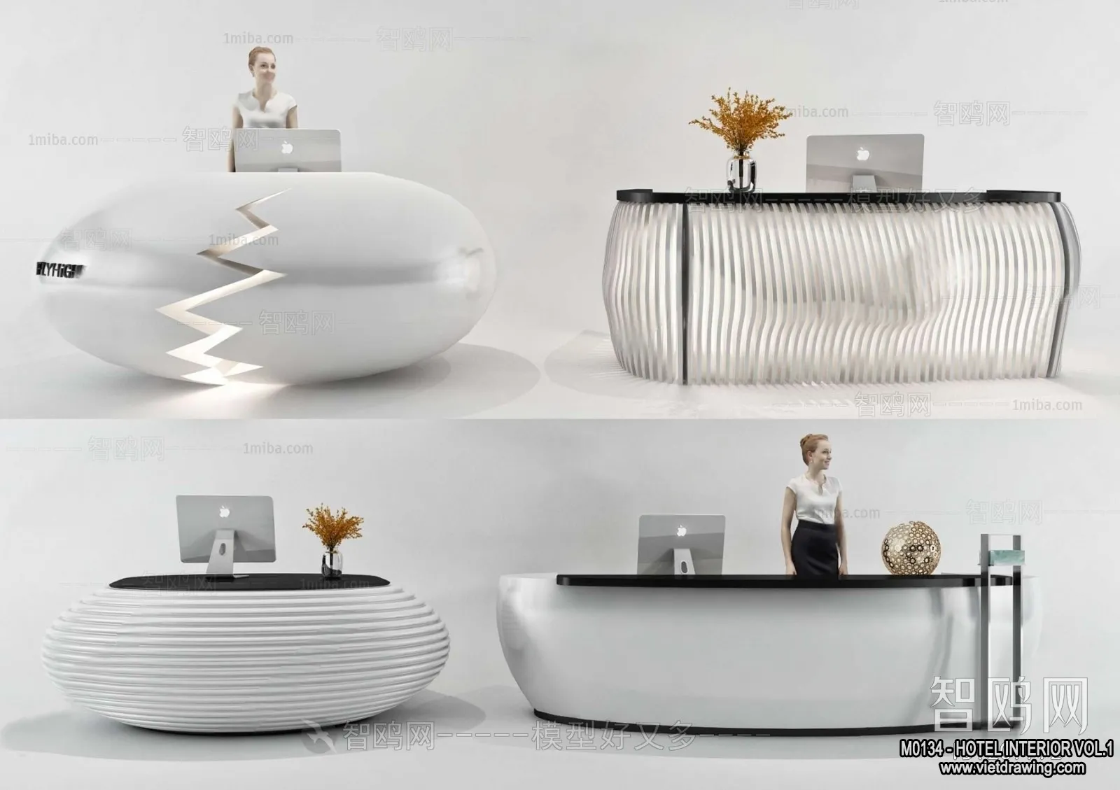 Hotel - Reception - 3D Interior Scene - 3D Models - 359