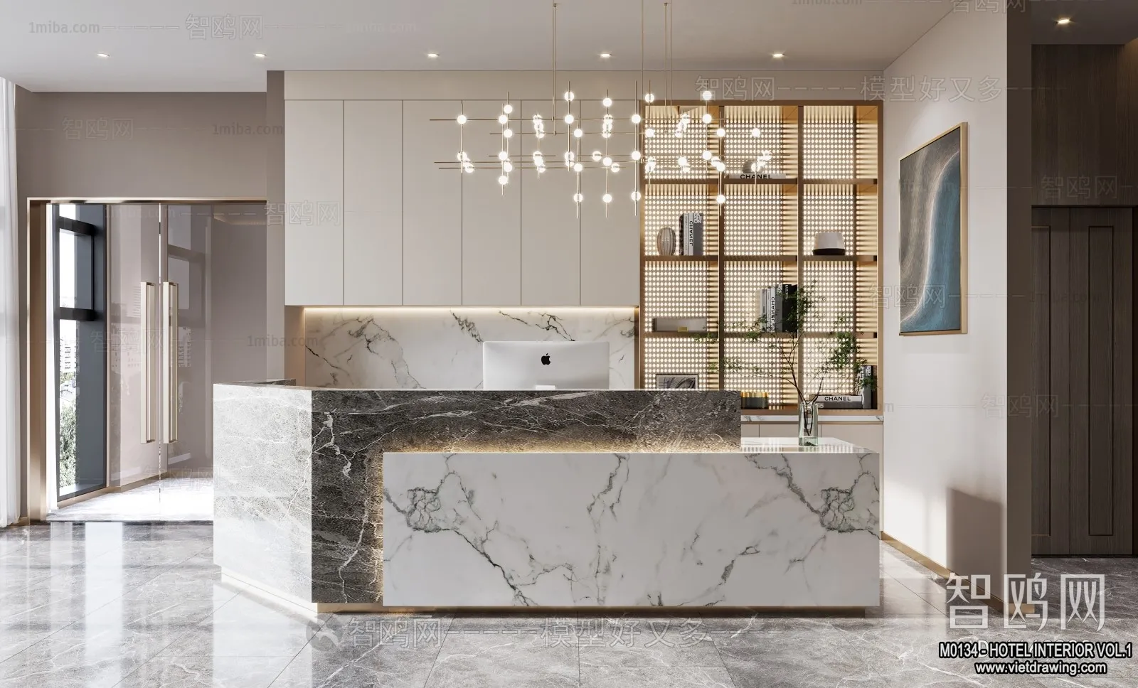 Hotel - Reception - 3D Interior Scene - 3D Models - 360