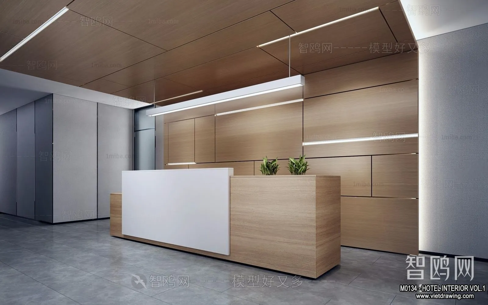 Hotel - Reception - 3D Interior Scene - 3D Models - 361