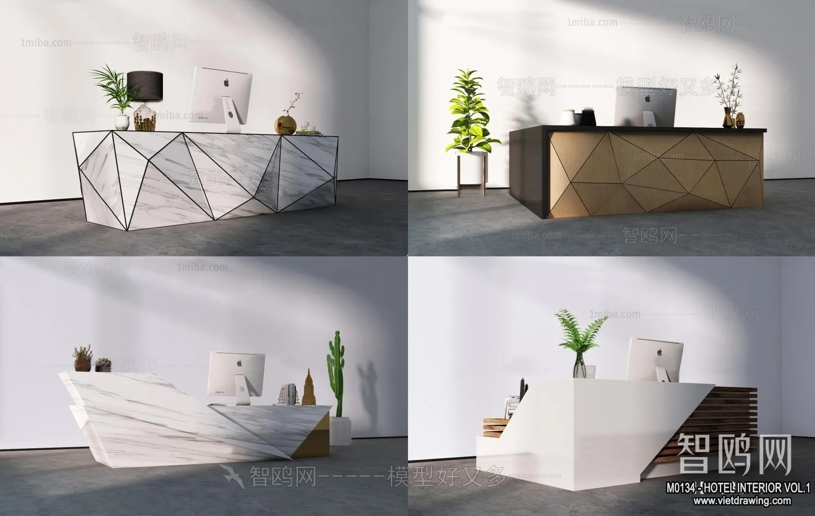 Hotel - Reception - 3D Interior Scene - 3D Models - 363