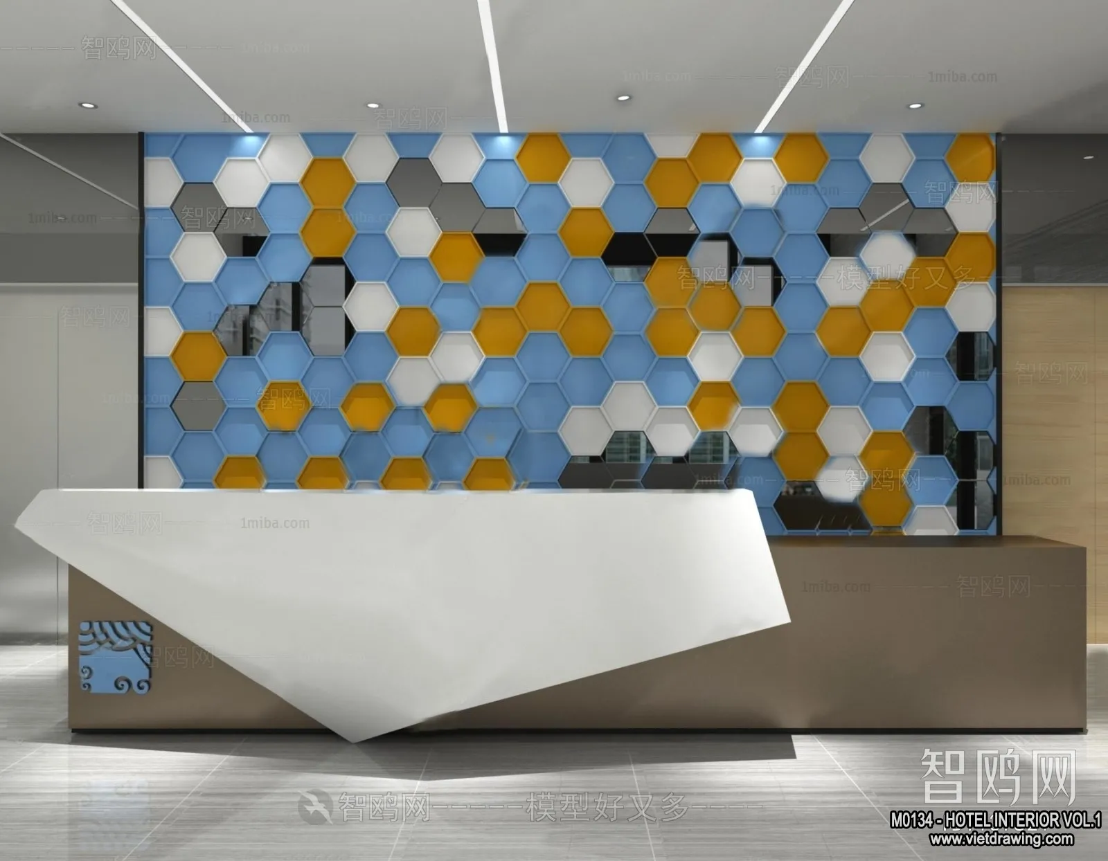 Hotel - Reception - 3D Interior Scene - 3D Models - 365