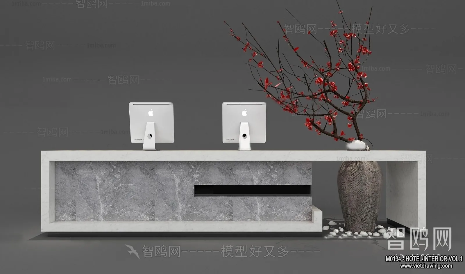 Hotel - Reception - 3D Interior Scene - 3D Models - 369