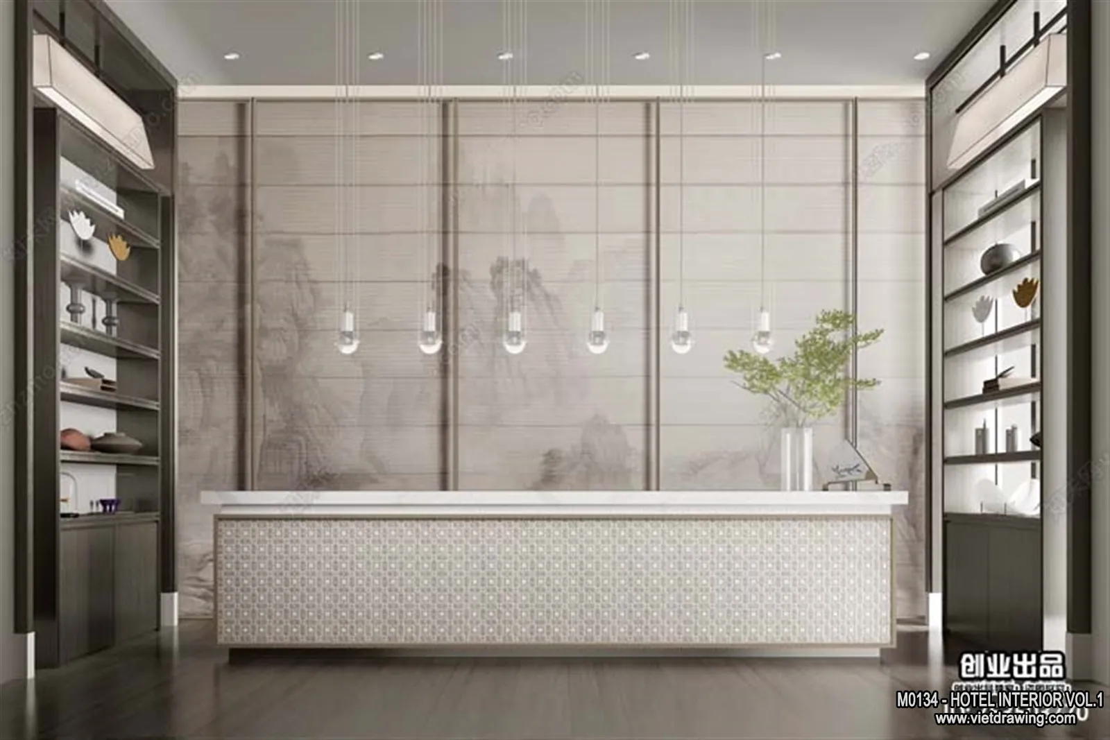 Hotel - Reception - 3D Interior Scene - 3D Models - 374